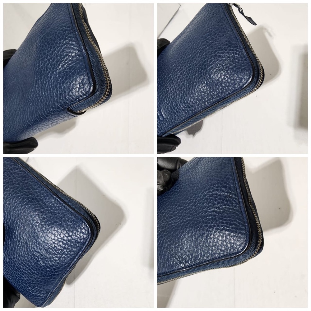 Authentic Hermes Long Azap Epsom Leather Wallet Navy Blue - Picture 9 of 11